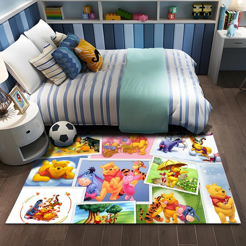 Best Seller!Winnie The Pooh Themed Carpet Kids Room LivingRoom Sofa King Size Mat Multi-scene All Seasons Rug Free Shipping Gift