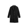 Solid Color Single-Breasted Mid-Length Trench Coat Men Coats Black 5070300-800