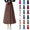 Sequin Long Tulle Solid Color Elegant Skirt Layered Mesh Tea Length Big Hem Skirts For Women's