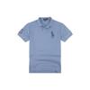 Polo SS23 вышитый логотип с коротким рукавом рубашка поло мужские топы светло-голубой 710697457-058