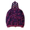 Ape Popular Mens Shark Jaw Camo Full Zipper Hoodie Sweats Jacket Coat