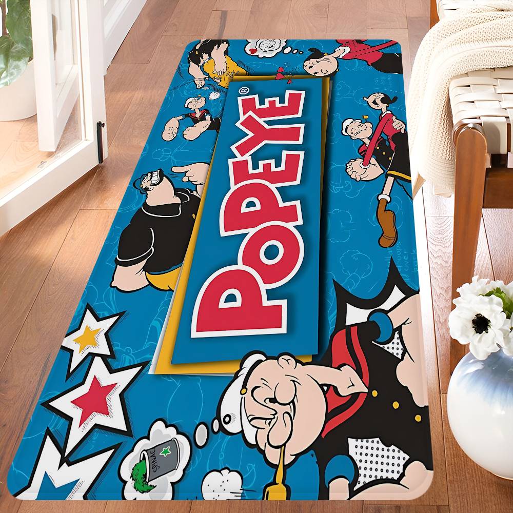 Animation P-Popeye T-The S-Sailor Kitchen Mat Kids Room Bedroom Decoration Balcony Anti-Slip Doormat Living Room Alfombra