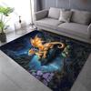 Multiple sizes Golden dragon by riverside Print Carpet Rug for Living Room Bedroom Sofa Doormat Home Decor Non-slip Floor Mat
