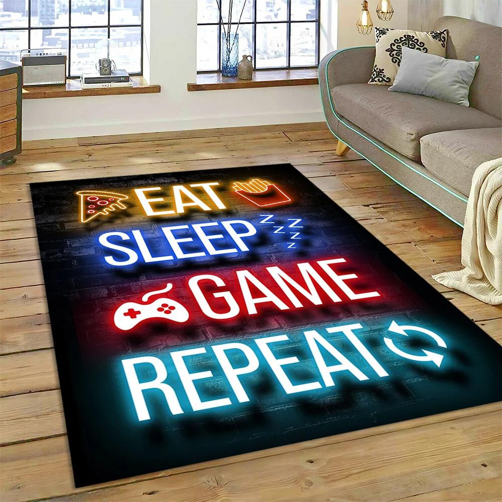 3D Геймер Игра Геймпад Мультяшный Ковер Коврик для Дома Гостиной Спальни Дивана Придверный Коврик Декор, Ковер для Детской Игровой Зоны Нескользящий Коврик для Пола