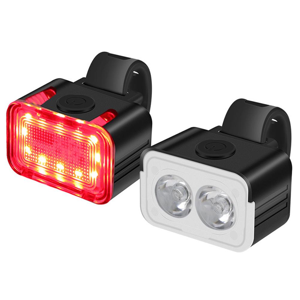 Led Bicycle Light Set High Brightness Waterproof Usb Rechargeable Aluminum Alloy Bicycle Front Rear Light