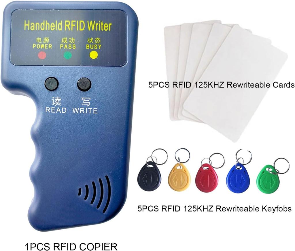 Ручной RFID-дупликатор/копировщик 125 кГц, программатор/считыватель ID-карт + Ключи + Считыватель карт доступа на брелоке