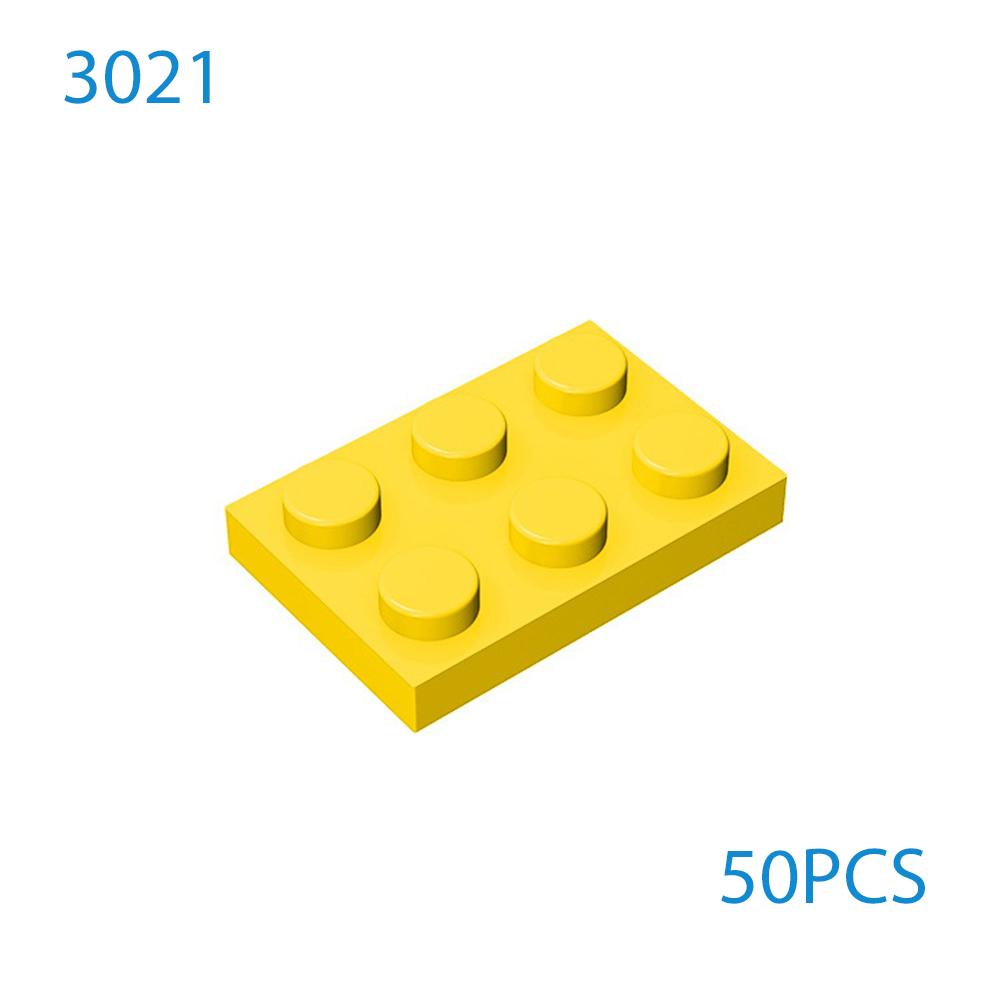 50 шт. DIY MOC Строительные блоки Тонкие Фигурки Кирпичики 2x3 Точки 12Цветов Образовательные Совместимые 3021 Игрушки для Детей Рождественский подарок