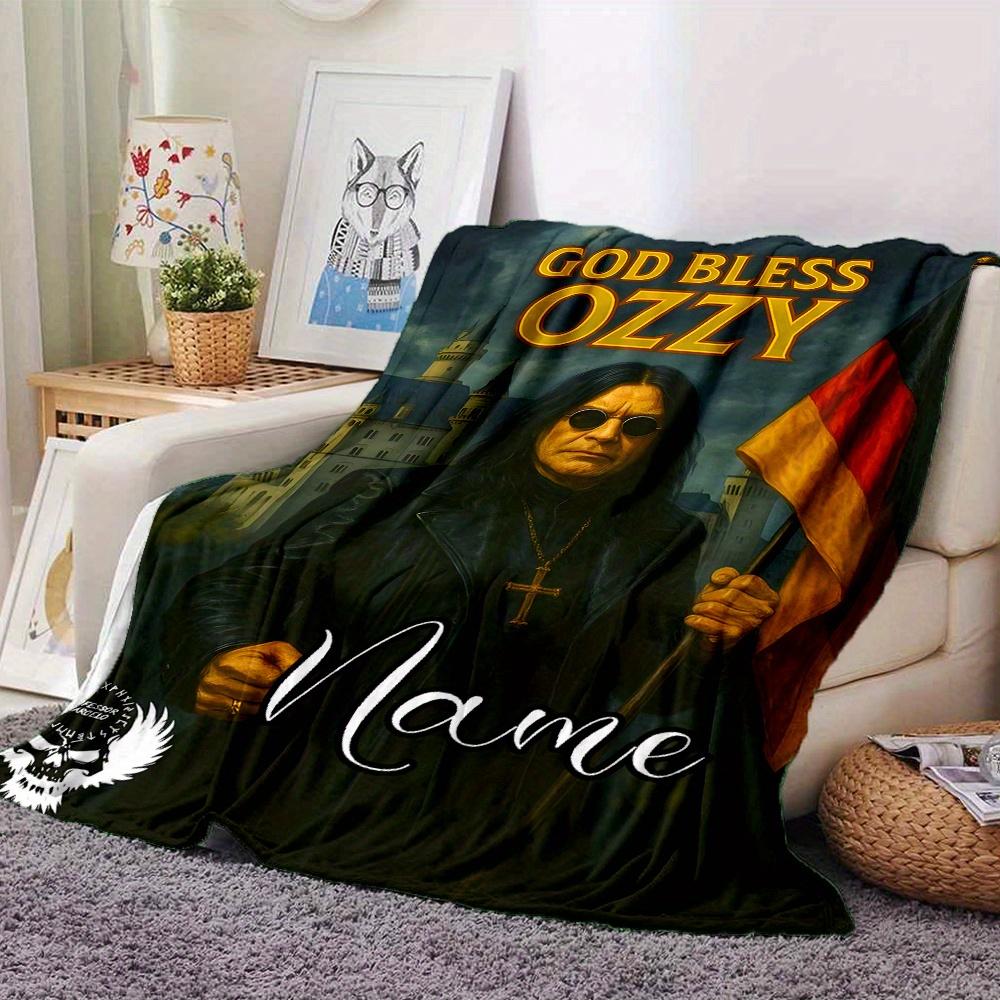 Ozzy Osbourne German Flag Castle Four Seasons Blanket Customized With Your Name Lightweight And Warm Perfect Gift For Home Office Camping Sofa Travel
