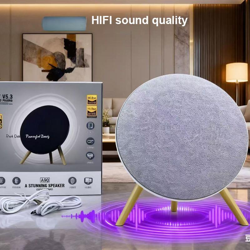 Мини Bluetooth-динамик Дизайн НЛО BT 5.4 HIFI Стерео Беспроводной Бумбокс Домашний Кинотеатр Акустическая Система Поддержка TWS TF USB AUX FM Воспроизведение