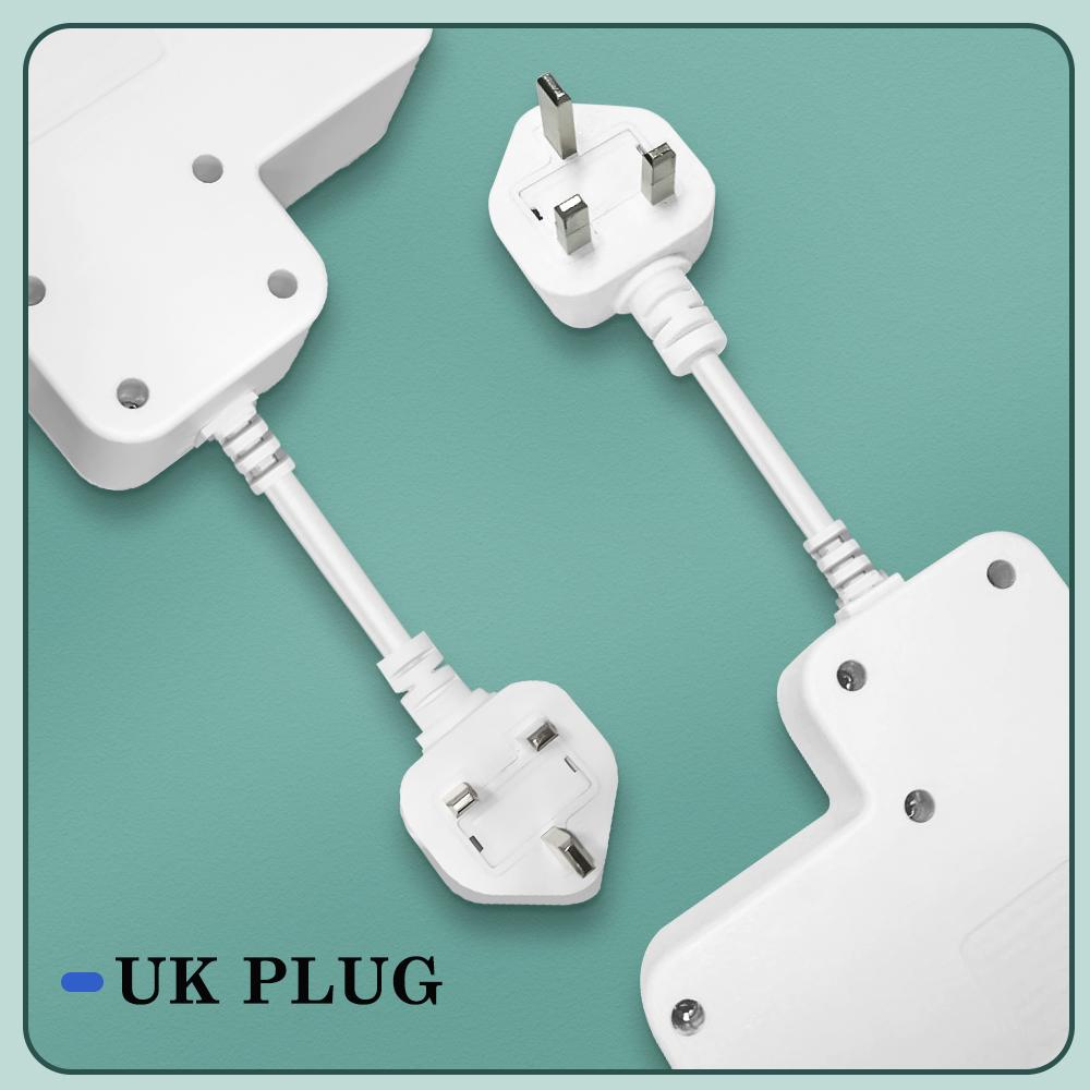 Сетевой фильтр с вилкой переменного тока для Великобритании, настенный независимый выключатель, сетевой фильтр с зарядкой через USB C, сетевой фильтр, адаптер