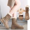 Женские зимние ботинки, женская обувь, короткие, теплые, студенческие хлопковые ботинки, толстые и мягкие, универсальные короткие ботинки для осени и зимы