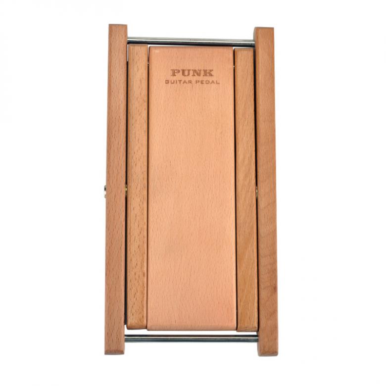 Beech Solid Wood Folding Guitar Pedal Footstool with 3 Levels Height Adjustable Stand Footboard