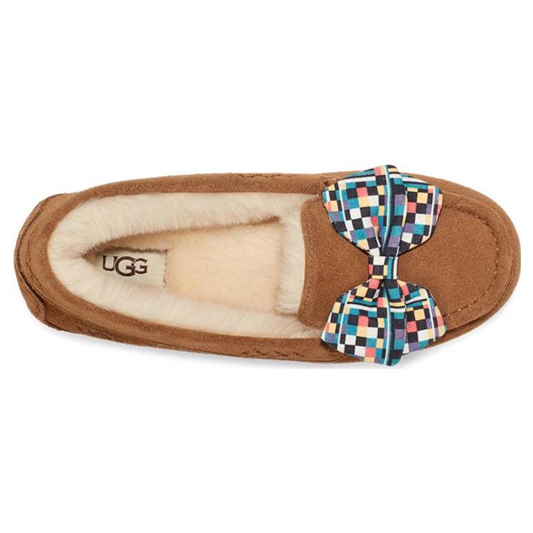 UGG Женские тапочки Ansley с бантом 'Tan Blue' 1138117-CHE