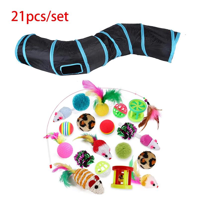 Rainbow Cat Tunnel Collapsible Pet Play Tube Interactive Hide And Seek Toy For Kitten Puppy Puzzle Exercise Agility Outdoor