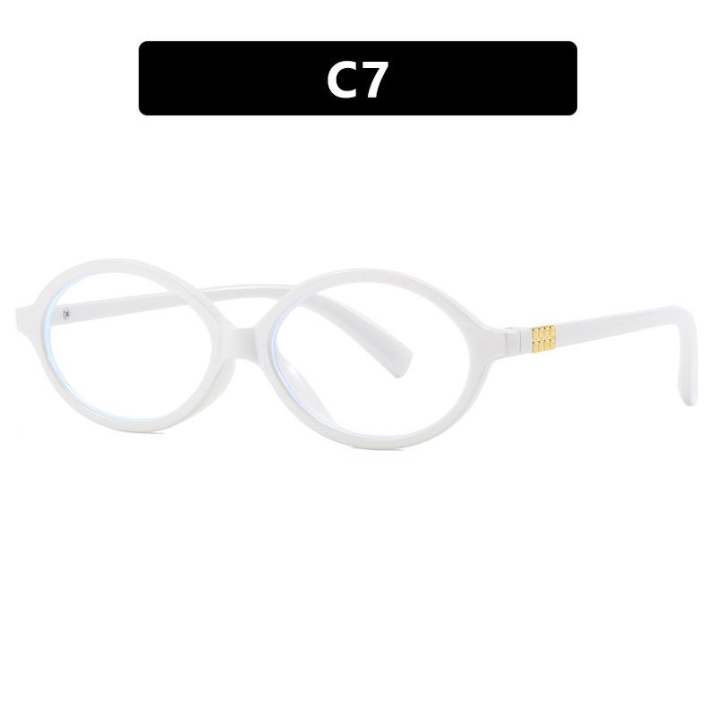 Oval Small Frame Plain Glasses Personalized Anti-blue Light Glasses Eye Protection Korean women Optical Spectacle Eyeglass
