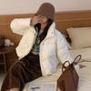 Foreign fashion white duck down short down jacket women's winter new stand-up collar warm small coat tide