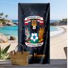 Coventry City FC Personalized Printed Beach Towel Soccer Logo Support Custom Name Text Absorbent Towel For Sport Travel Special Gift