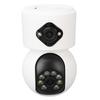 Security Camera Dual Lens HD Night Vision 2 Way Intercom Smart Indoor Camera 100‑240V EU Plug