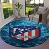 American Pride Shield Custom Name Round Area Rug Carpet Rug For Living Room Bedroom Sofa Playroom Decor Nonslip Floor Mat