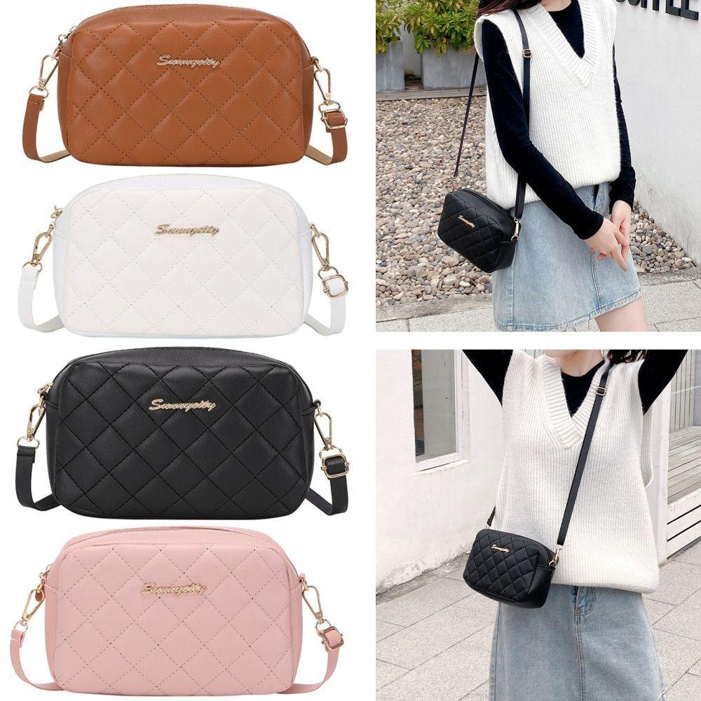 Small Crossbody Lingge Embroidery Chain Women Messenger Bag Handbags Shoulder Bag PU Leather