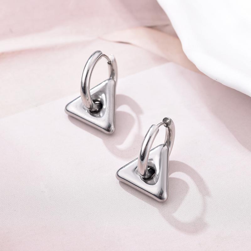 Stainless Steel Round Star Moon Heart Pendant Hoop Earrings for Women Fashion Classic Y2K Jewelry Gold Silver Color Earring