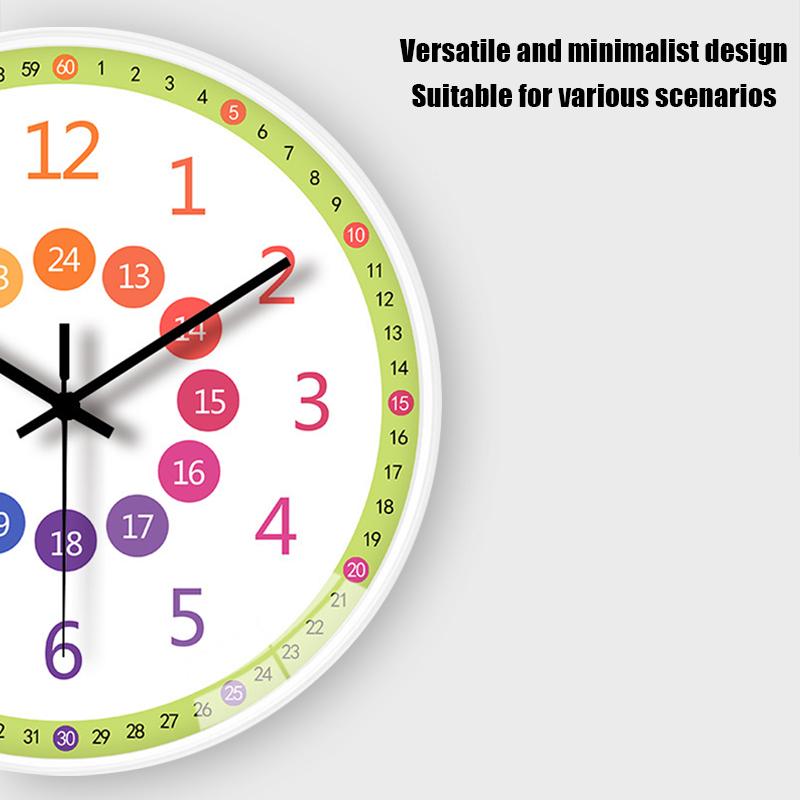 8-дюймовые бесшумные настенные часы для студентов, часы для обучения в классах, не тикающие часы для обучения, настенный декор, образовательные инструменты