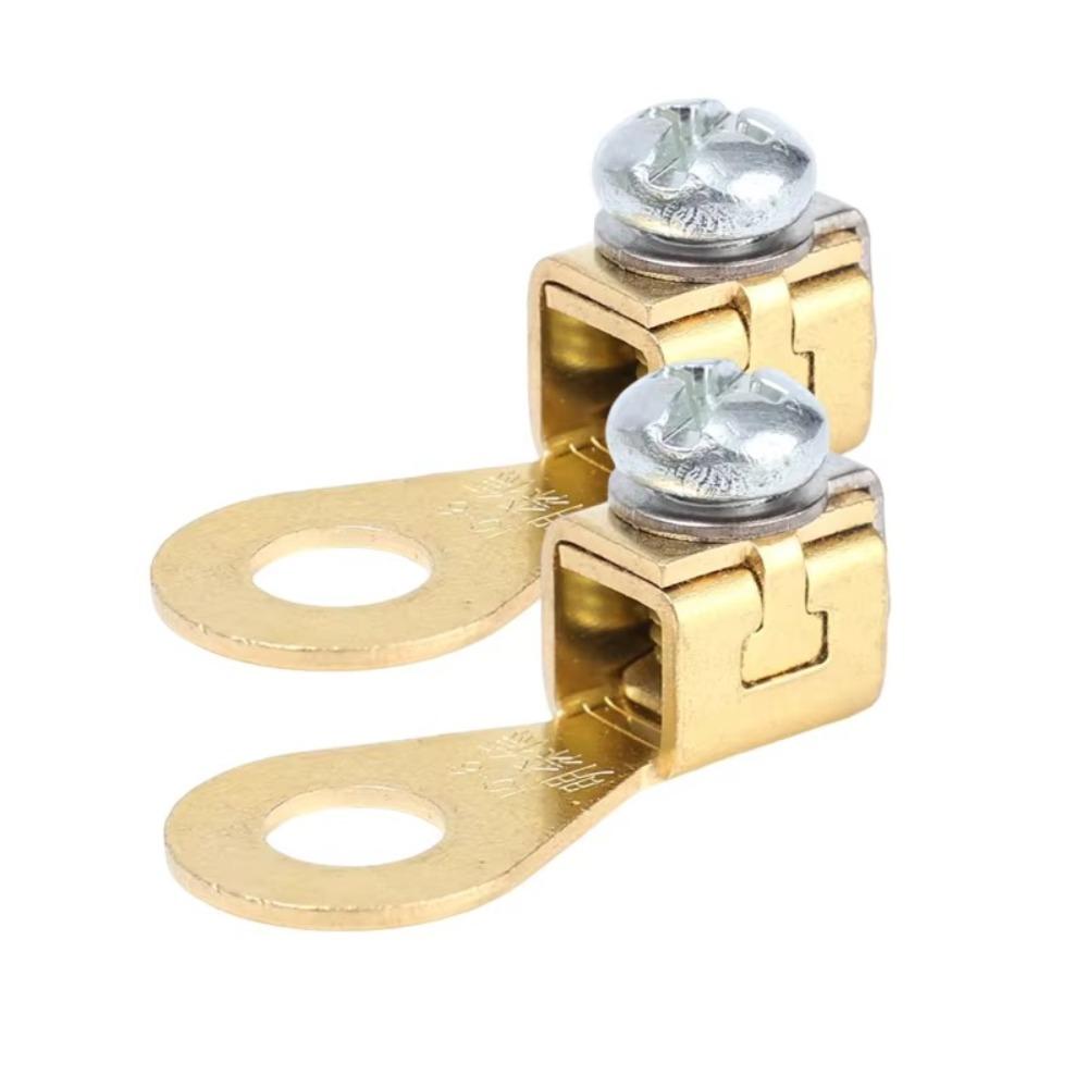 2.5‑10mm² Car Battery Terminal Blocks Solid Copper Cable Lug No‑Crimp Wire Terminal