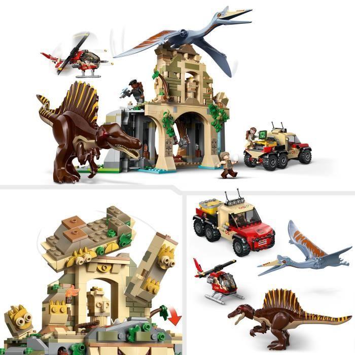 LEGO Jurassic World 76976 Mission Aérienne avec le Spinosaure et le Quetzalcoatlus - Jeu