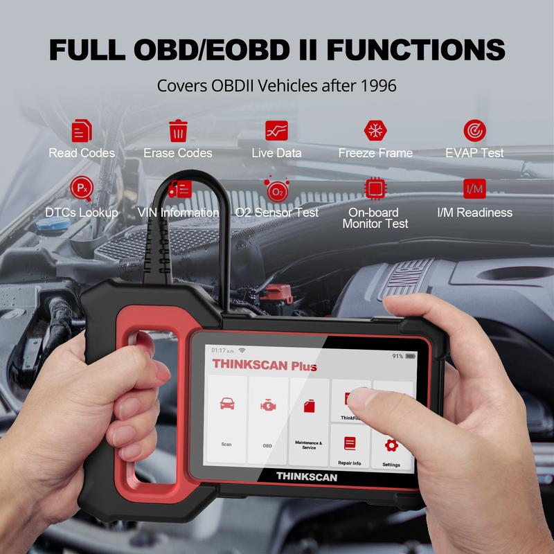 Thinkscan Plus S7 OBD2 Scanner Car Diagnostic Scanner for Engine ABS Transmission AC BCM IC Airbag Code Reader Auto Scan Tools