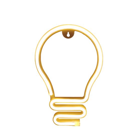 Colorful Rainbow Bulb Shape LED Neon Sign Light Lamp Decoration for Room