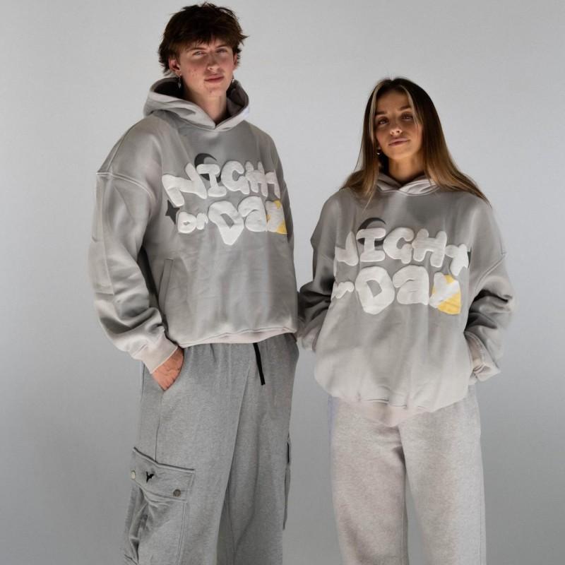 Unisex Streetwear Hoodie With Bold Letter Print Loose Fit Long Sleeve Casual Pullover Men Women