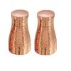 Copper Jug with Glass, Set of 2, Brown