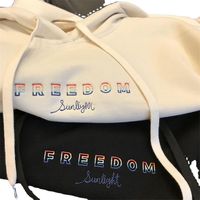 Women's Letter Print Oversized Hoodie Sweatshirt for Autumn Winter Ladies Loose Plush Thick Pullover Hooded Top