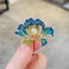 Elegant Delicate High-End Peony Flower Pearl Enamel Brooch  Luxury Clothing Accessories Coat Pins Corsage Holiday Gifts