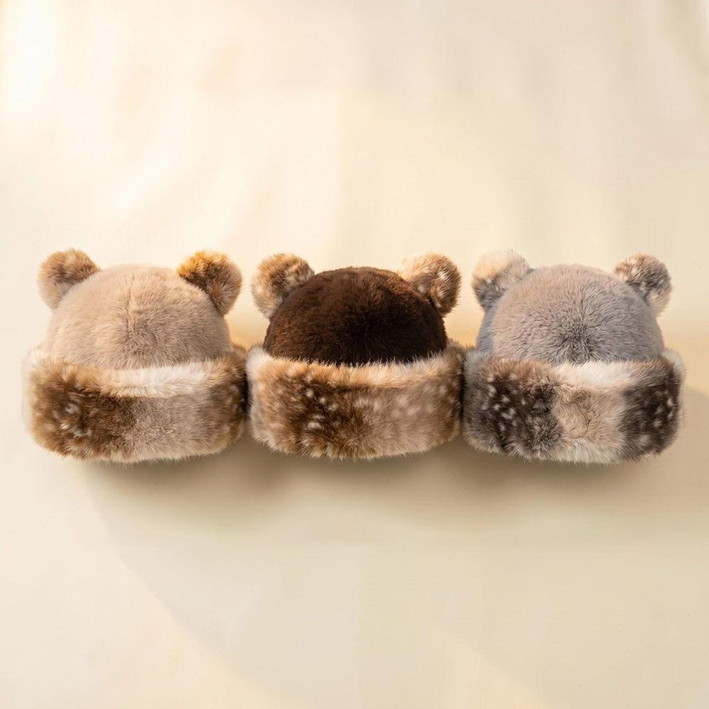 Ear Protection Winter Hat Thicken Fleece Hooded Beanie Fashion Fluffy Panama Hat for Women