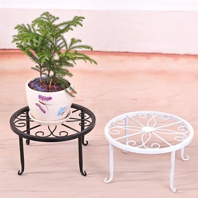 Plant Flower Stand Balcony Home Decoration Stand Retro Wrought Iron Potted Plant Standing Flower Pot Shelf Display Stand Garden LS