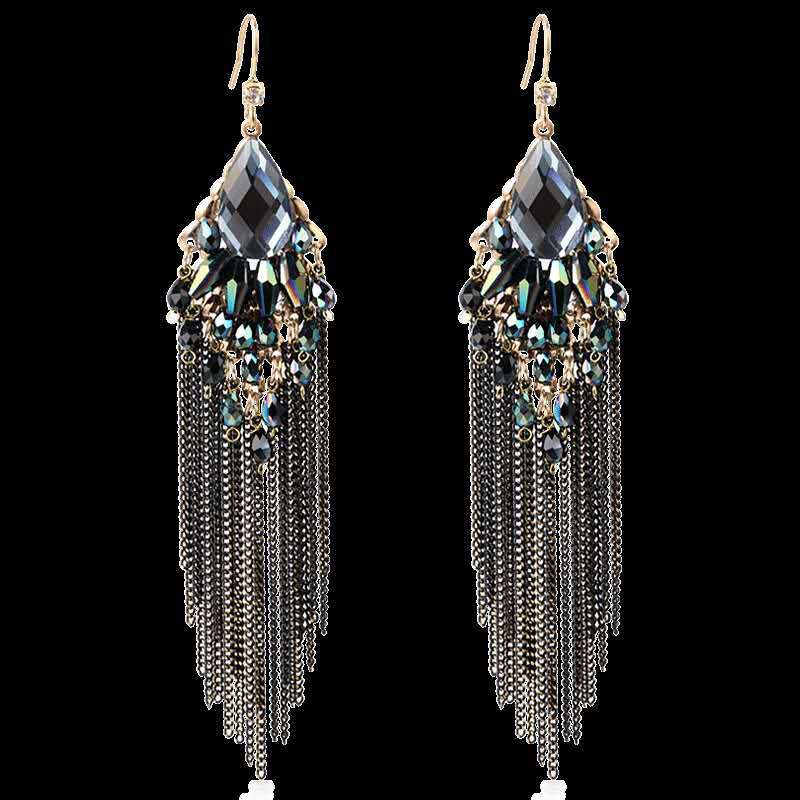 JMXD Серьги с длинной кисточкой Винтажный дворцовый стиль Модные Элегантные Подвесные украшения Сувенир для путешествий Подарок Женские Ручной работы Шикарный Трендовый аксессуар