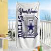 Dallas Customize Text Beach Towel Super Soft & Absorbent Ideal for Travel Outdoor Swim Pool Yoga Surf Camping Hiking Gym Gift Holiday