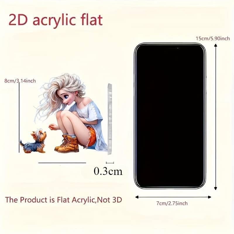 2D Новая сексуальная девушка и щенок Подвеска Плоская 2D Подвеска для салона автомобиля Подвеска для подарка на праздник