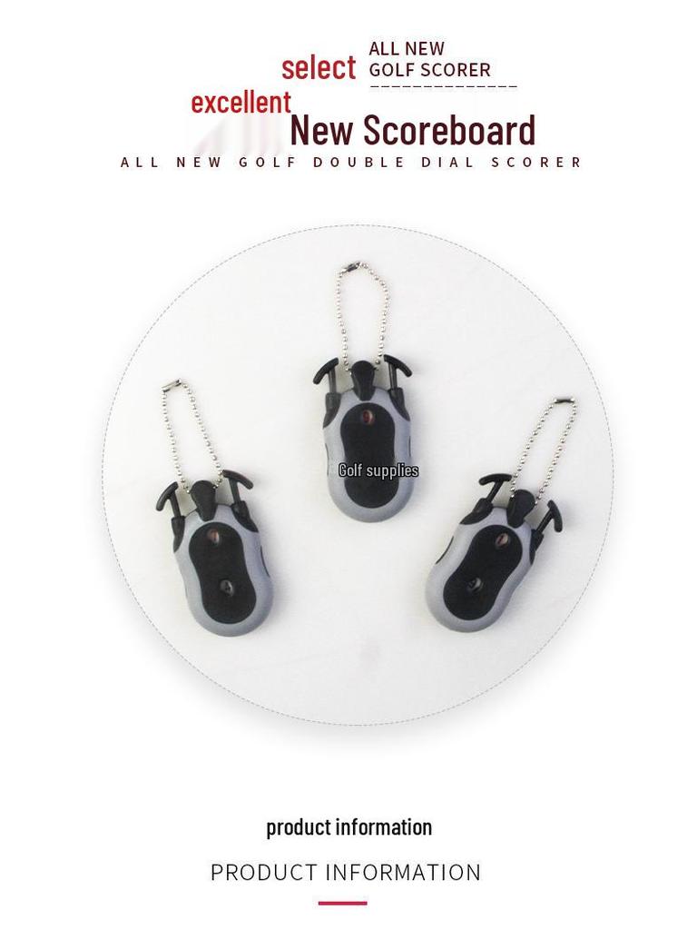Счетчик очков для гольфа с двойным циферблатом для двух игроков - Аксессуар для подсчета очков на поле