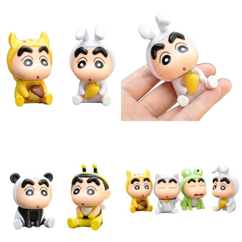 Adorable Crayon Shin-chan Pvc Figures For Desk, Car, Collection Set Of 6