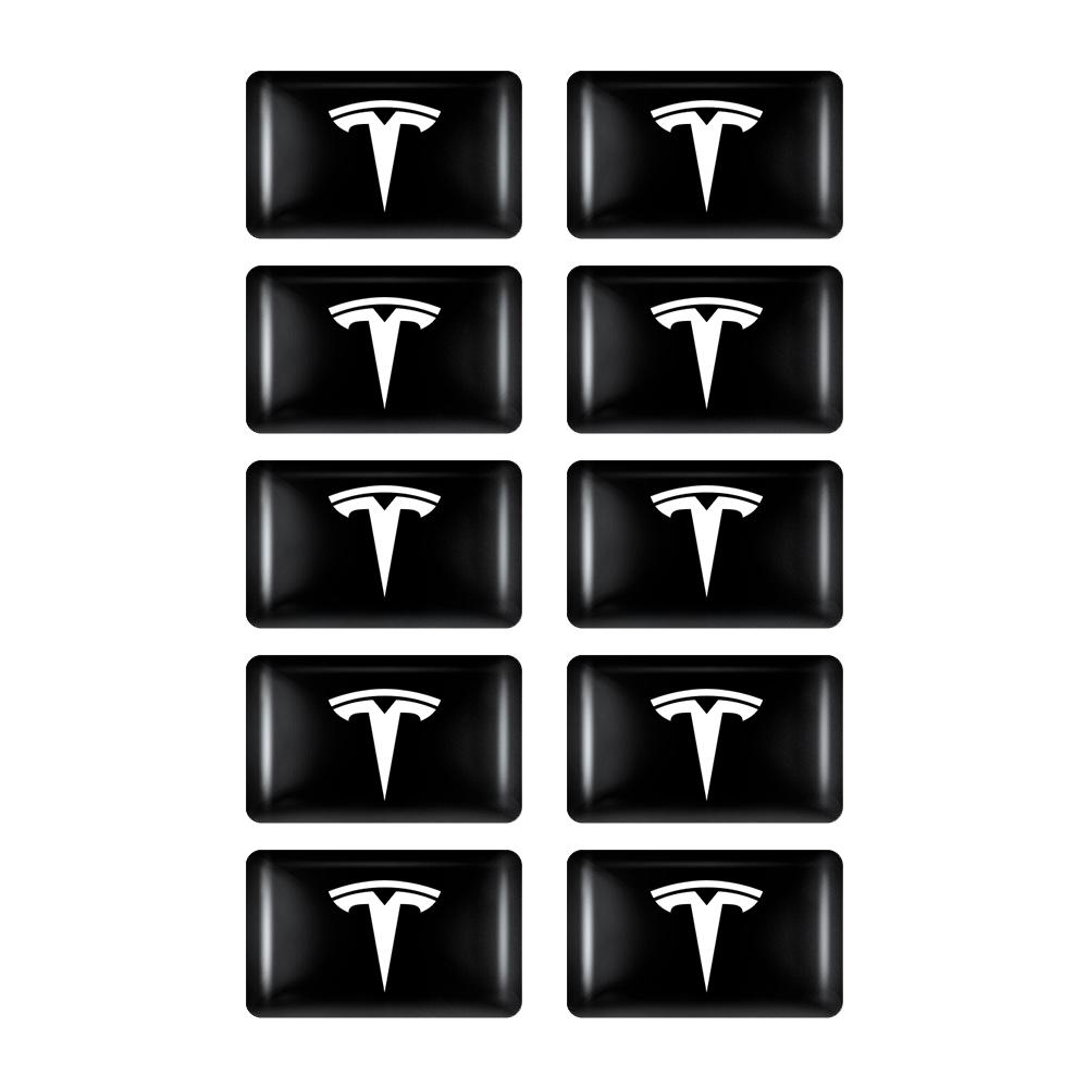 dfzky1 10/20pc Car Styling Body Waterproof Epoxy Resin Emblem Sticker Accessories For Tesla Model 3 Model S X Model Y SpaceX Cybertruck