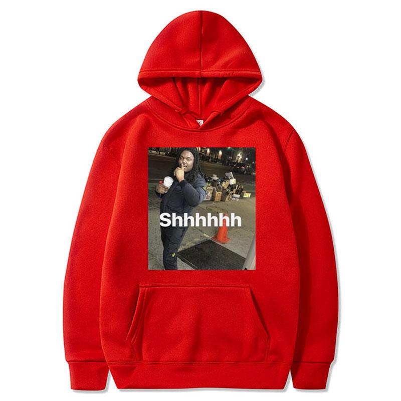 Lucki Shhhhh Забавный Мем Принт Худи Мужчины Женщины Оверсайз Популярная Толстовка Оверсайз Повседневная Флис Теплый Длинный Рукав