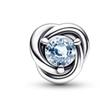 Pandora Sea Aqua Blue Eternity Circle Stud Earrings  March  292334c09