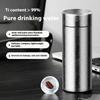 New Insulated Cup Men&Women Water Cup Portable Tea Cup Business Office Cup Titanium Cup Hot and Cold Pure Titanium Insulation Bottle