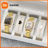 Xiaomi 2/4PCS Women Fashion Rectangle Dial Wristwatch Ladies Alloy Strap Analog Quartz Watches With Bracelets Set(Without Box)
