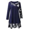 Women's Casual Fashion Chiffon Print Loose Double-Layer Large Size Dresses