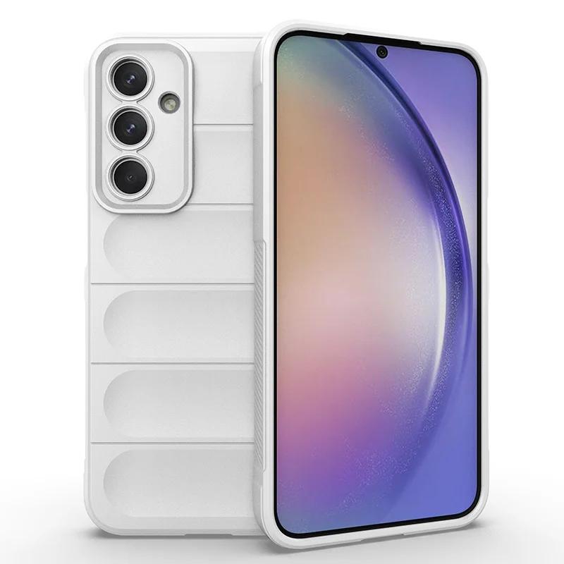 Гибкий силиконовый чехол с эффектом кожи для Samsung Galaxy A56 A36 A26 A16 5G Чехол Противоударный Fundas Coque