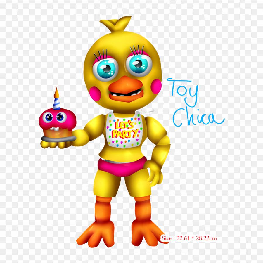 Fnaf World Chica Toy Cupcake Five Nights At Freddy's 2 Five Nights A Железные переводные картинки для одежды Футболка Сумка Теплопередающие наклейки Железные нашивки
