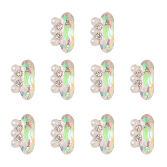 10 шт. трехмерные роскошные изысканные блестящие украшения для ногтей «сделай сам» из искусственного жемчуга дизайн ногтей Nail-Beauty Nail Art